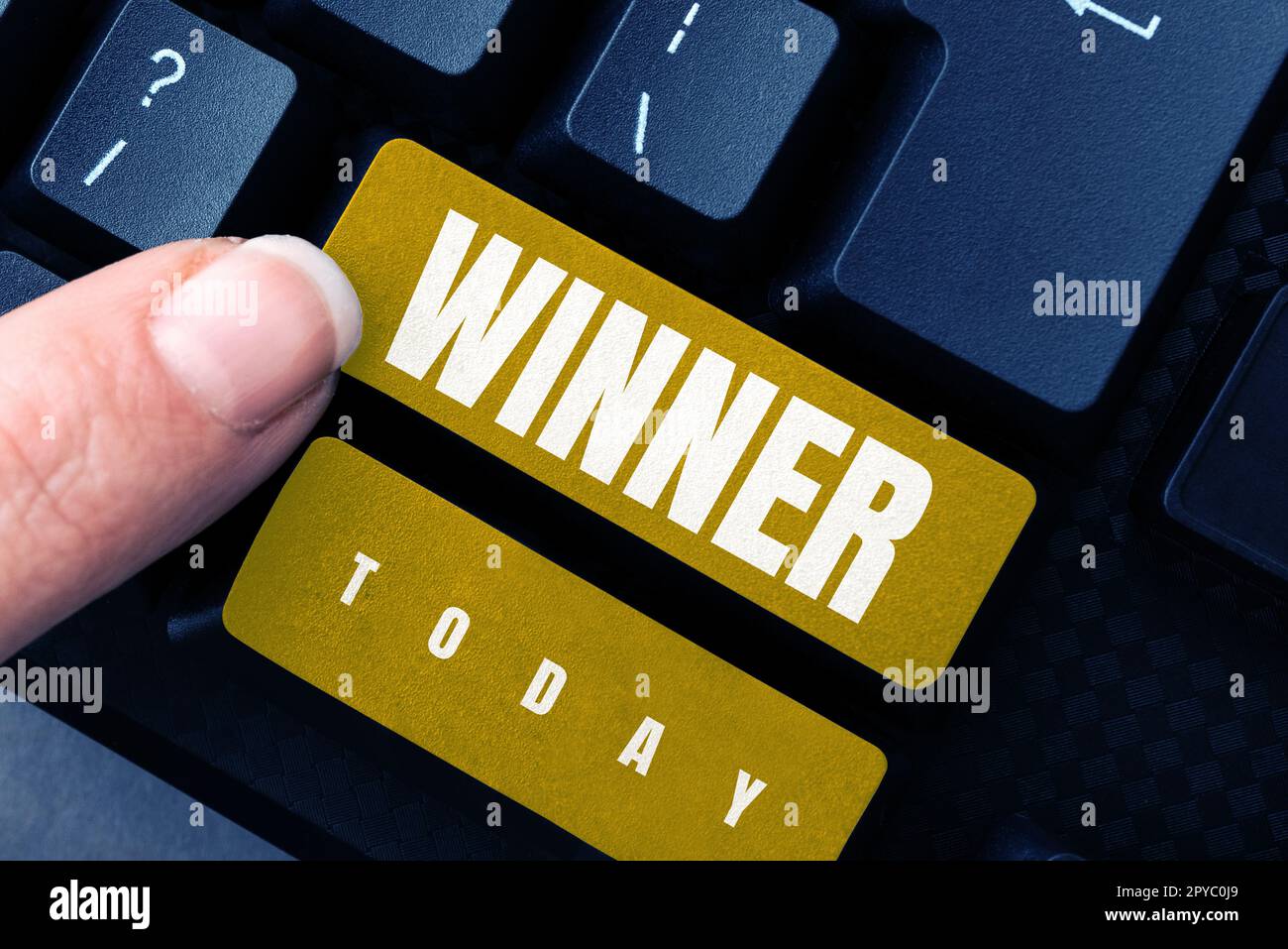 Text sign showing Winner. Business showcase Winning as 1st place or the ...
