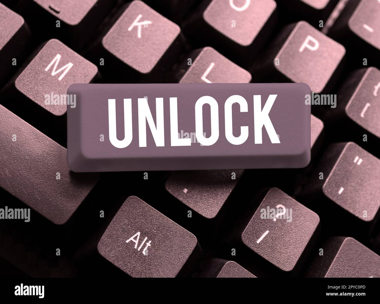 Handwriting text Unlock. Business idea use password or other authentication to access full functionality Stock Photo