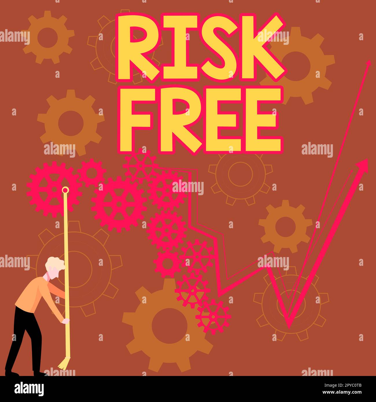 Hand writing sign Risk Free. Word Written on used to describe something ...