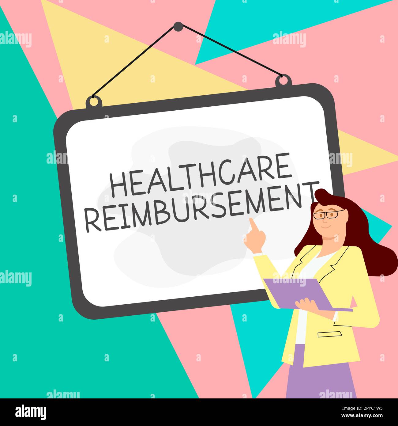 Conceptual caption Healthcare Reimbursement. Word for paid by insurers through a payment program Stock Photo