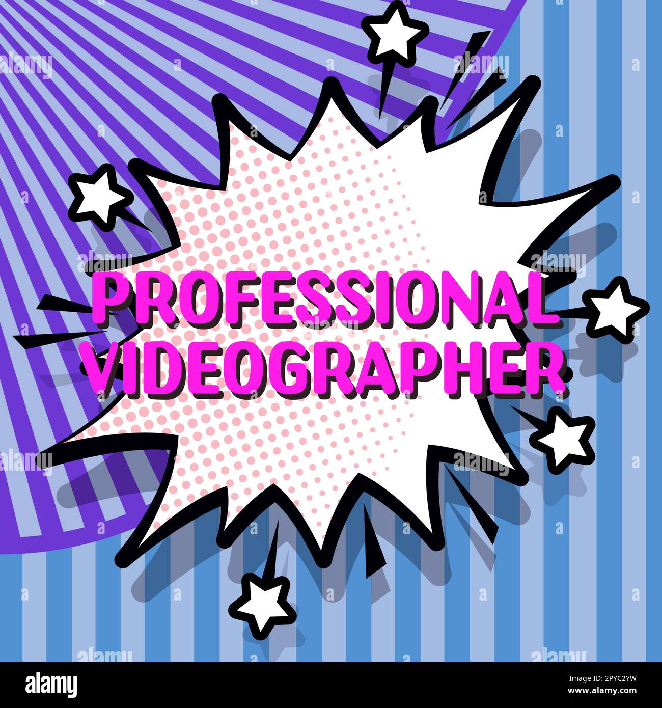 Text showing inspiration Professional Videographer. Word for Filmmaking Images digitally recorded by an expert Stock Photo