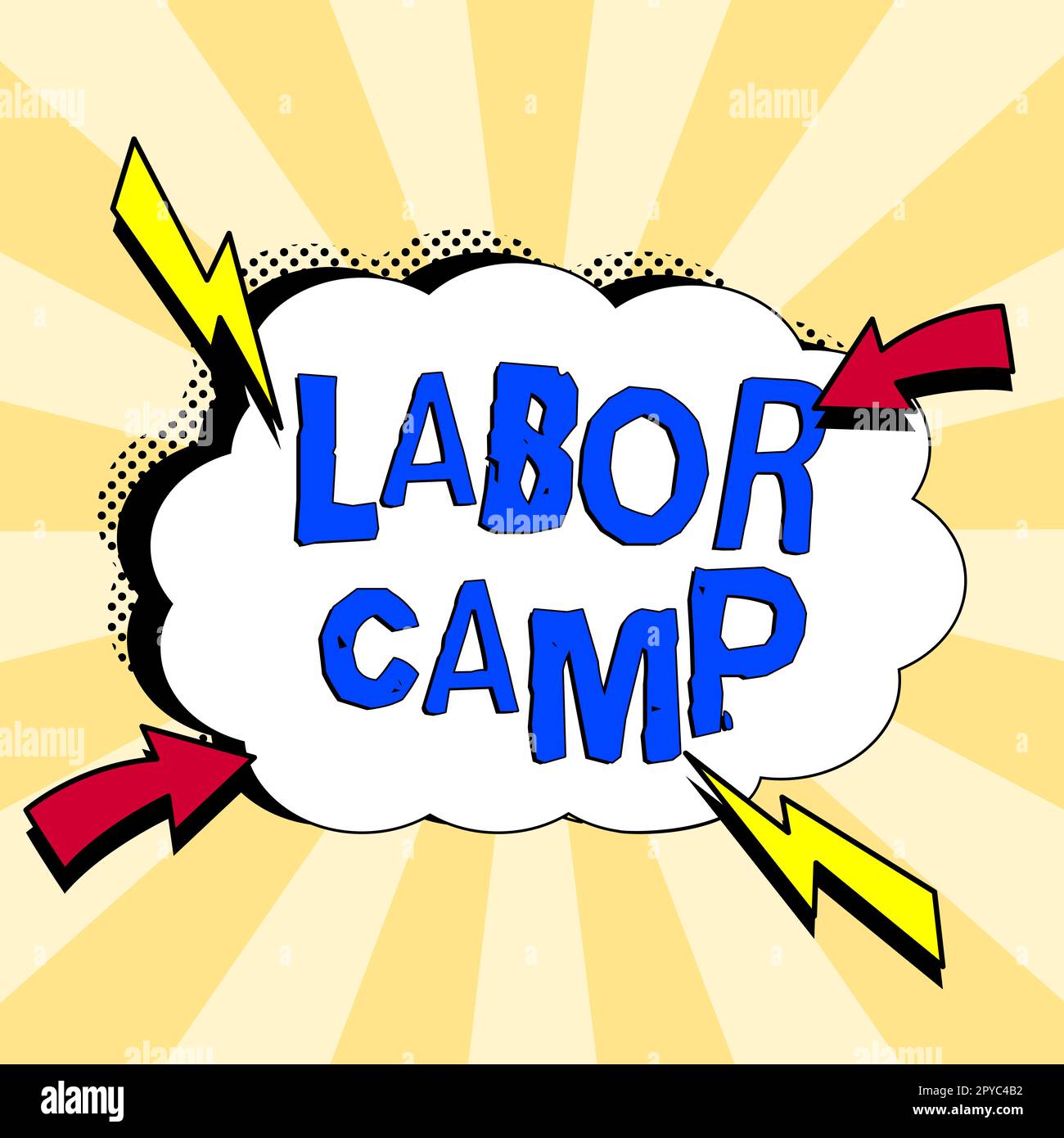 Handwriting text Labor Camp. Business overview a penal colony where forced labor is performed Stock Photo