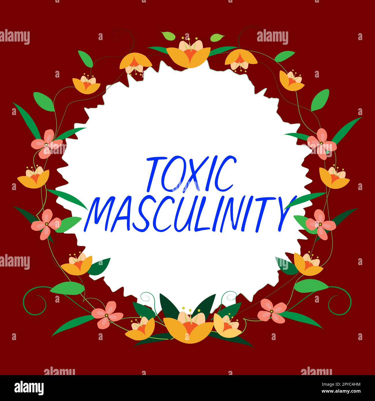 Conceptual display Toxic Masculinity. Word for describes narrow repressive type of ideas about the male gender role Stock Photo