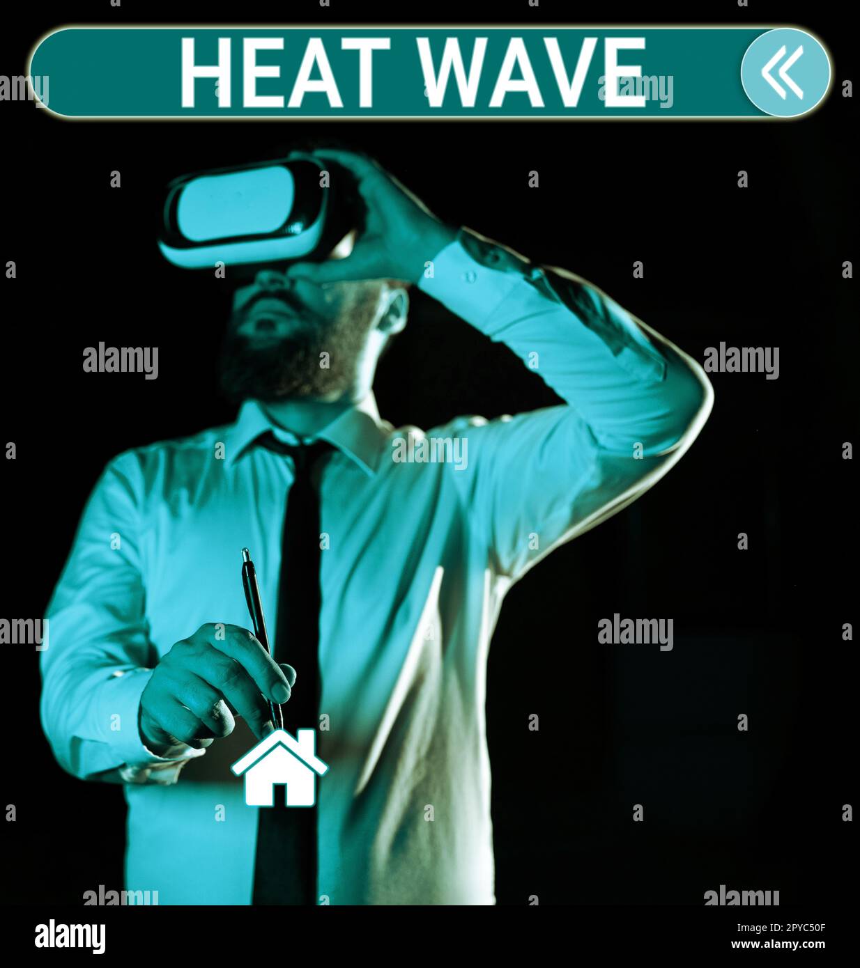 Text caption presenting Heat Wave. Business idea a prolonged period of abnormally hot weather Stock Photo