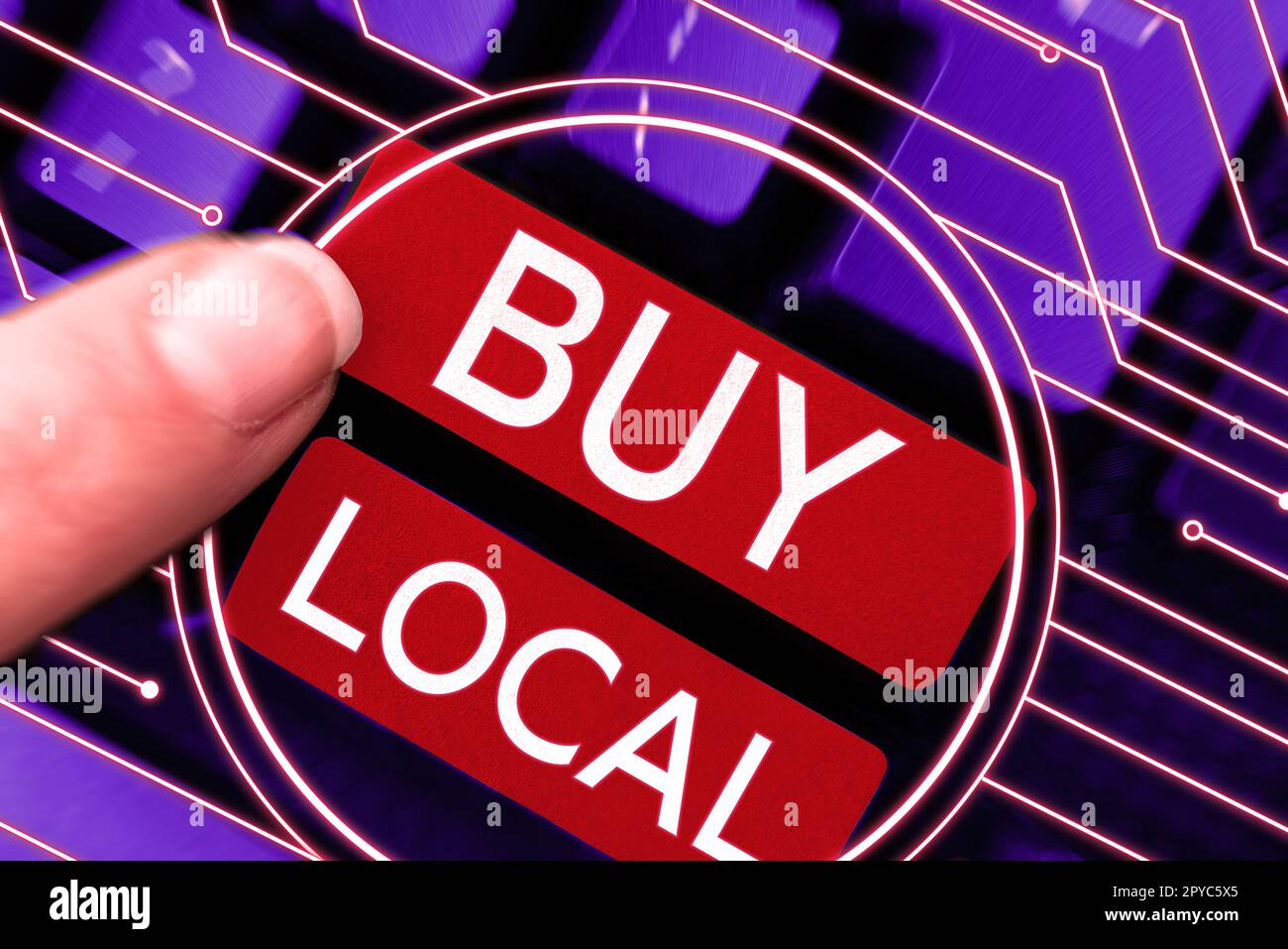 Text caption presenting Buy Local. Business showcase Patronizing ...