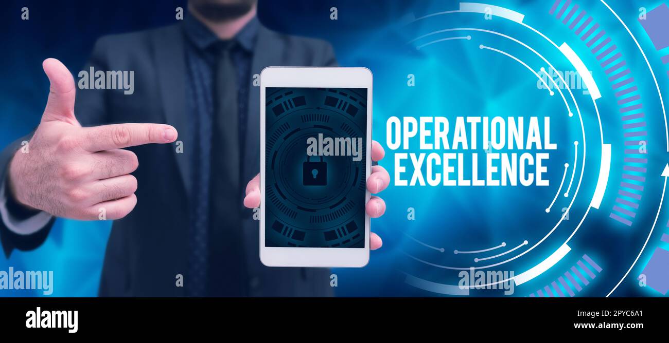 Text caption presenting Operational Excellence. Word Written on ...