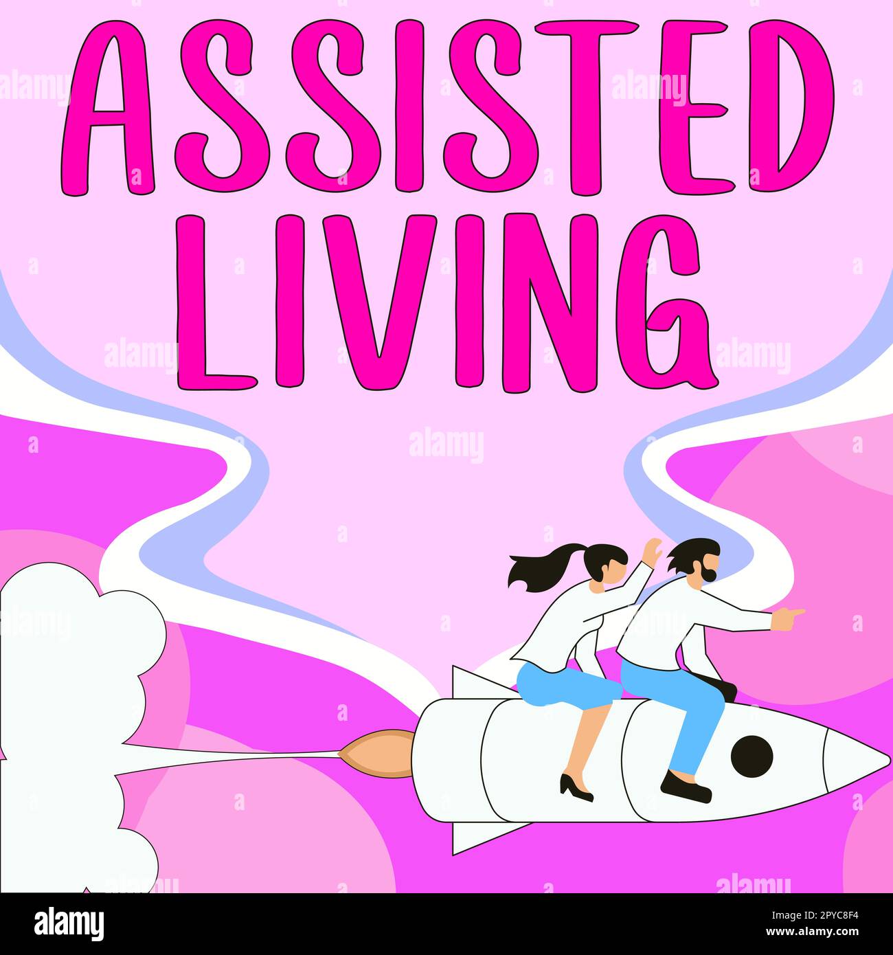 Text caption presenting Assisted Living. Business overview longterm