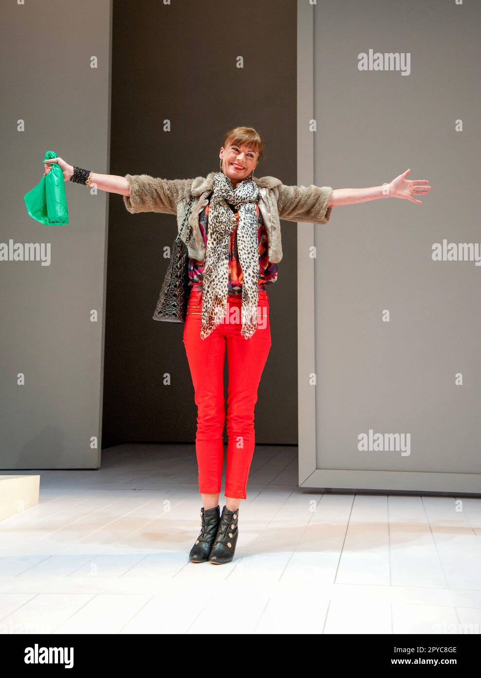 Doon Mackichan (Frances) in JUMPY by April de Angelis at the Jerwood