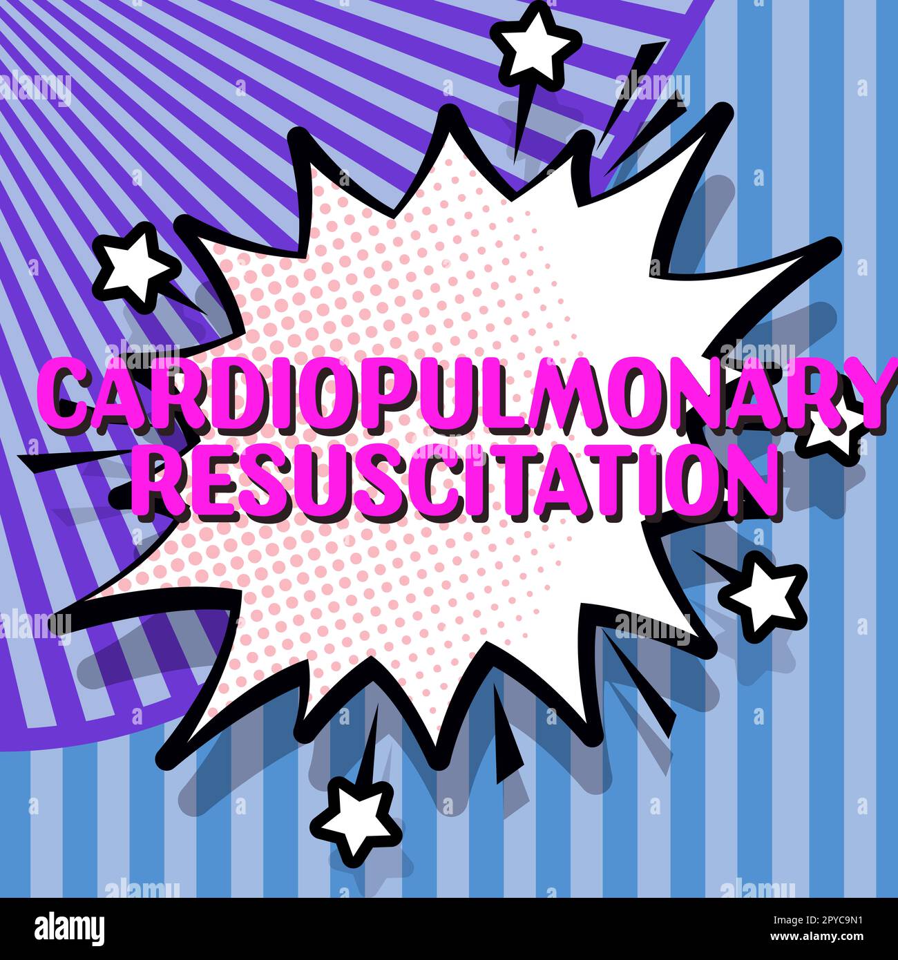 Conceptual caption Cardiopulmonary Resuscitation. Conceptual photo repeated cycles compression chest respiration Stock Photo