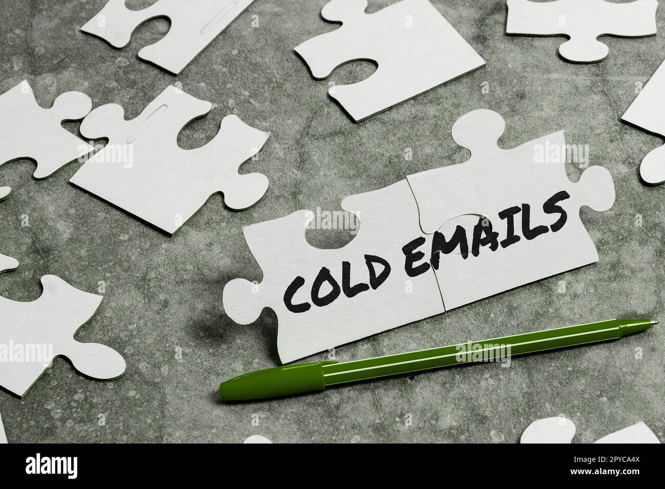 Sign displaying Cold Emails. Concept meaning unsolicited email sent to a receiver without prior contact Stock Photo