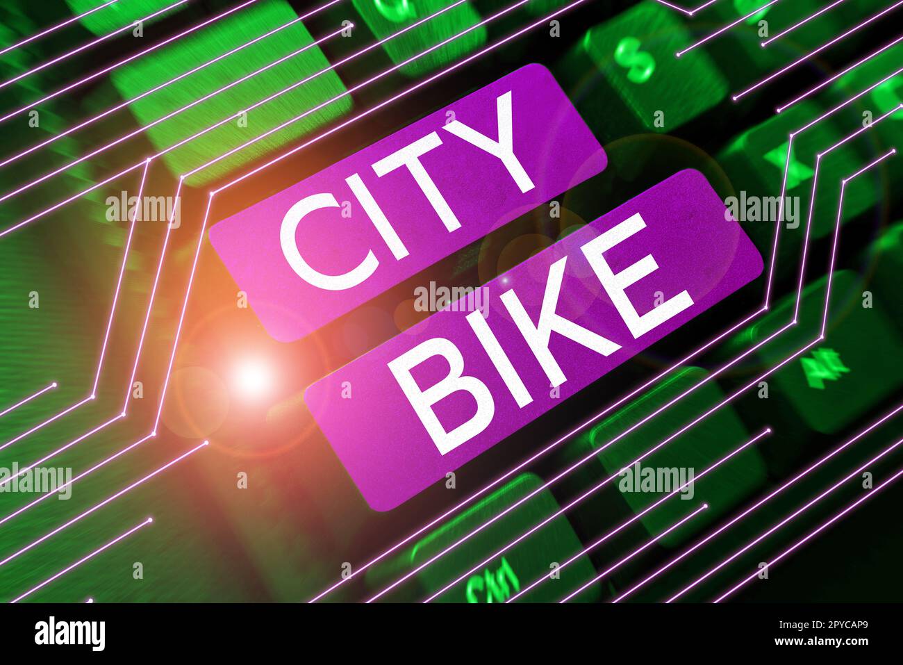 Handwriting text City Bike. Business approach designed for regular short rides through equally flat urban areas Stock Photo