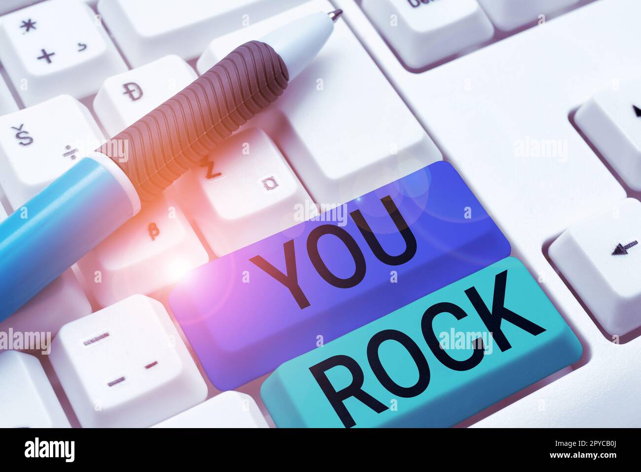 Sign displaying You Rock, Word Written on slang phrase of praise or