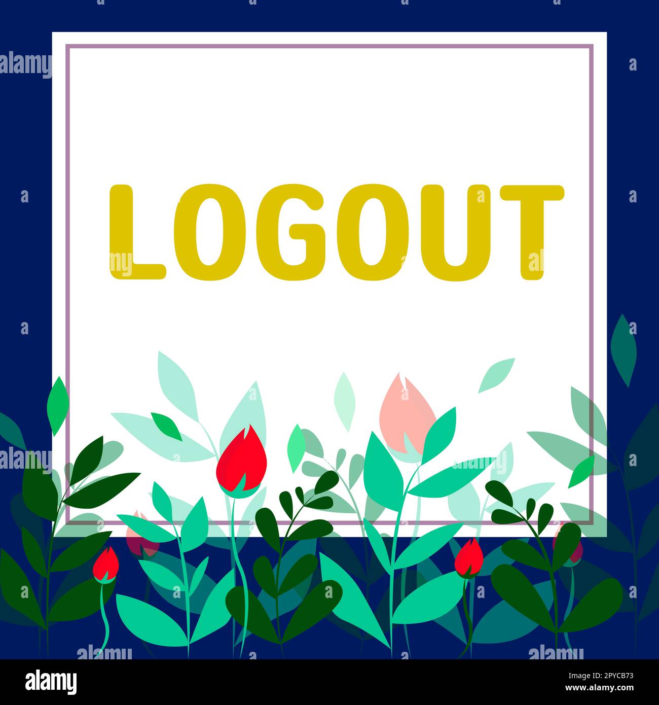 Handwriting text Logout. Concept meaning go through procedures to