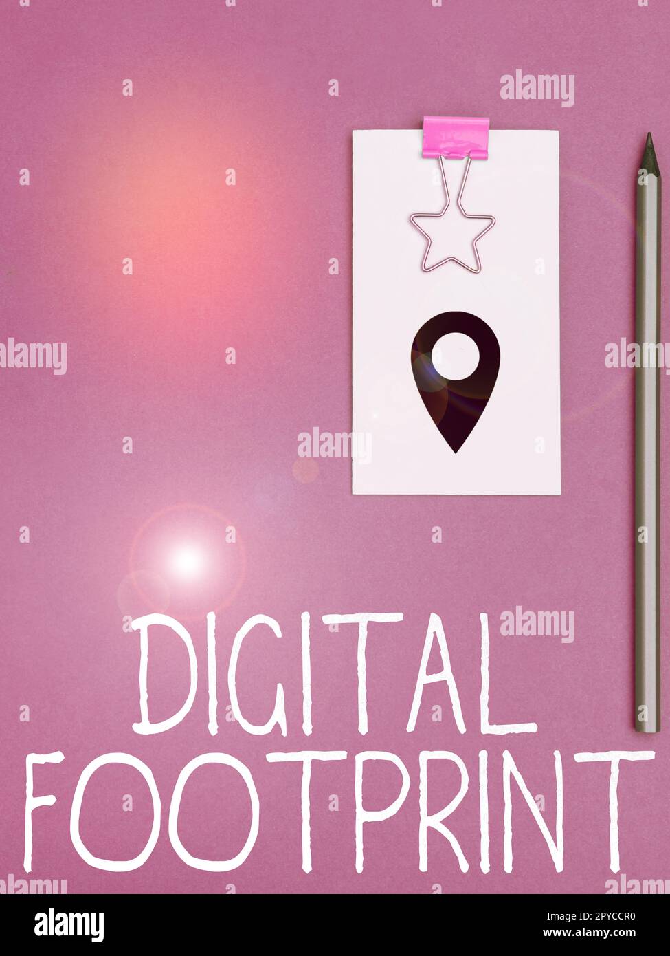 Sign displaying Digital Footprint. Concept uses digital