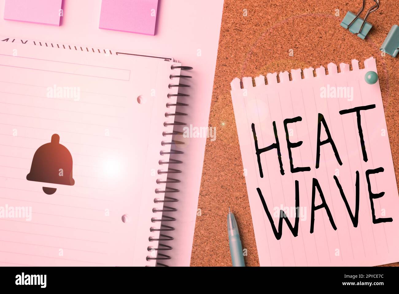 Conceptual caption Heat Wave. Business concept a prolonged period of abnormally hot weather Stock Photo