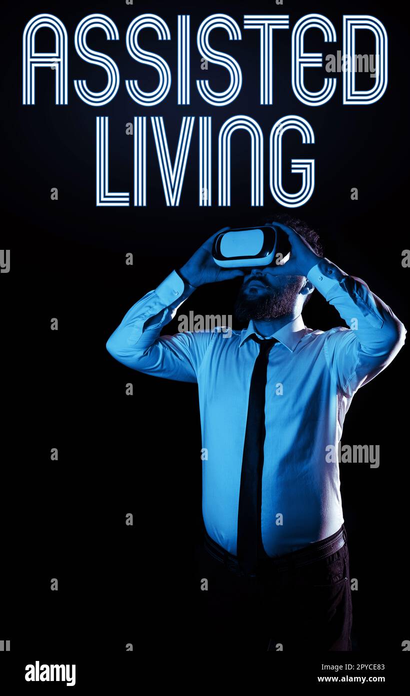 Conceptual display Assisted Living, Business concept longterm care