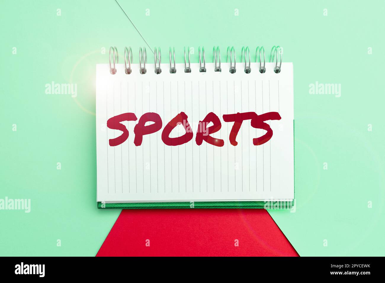 Text sign showing Sports. Word Written on activity physical exertion and skill individual or team competes Stock Photo