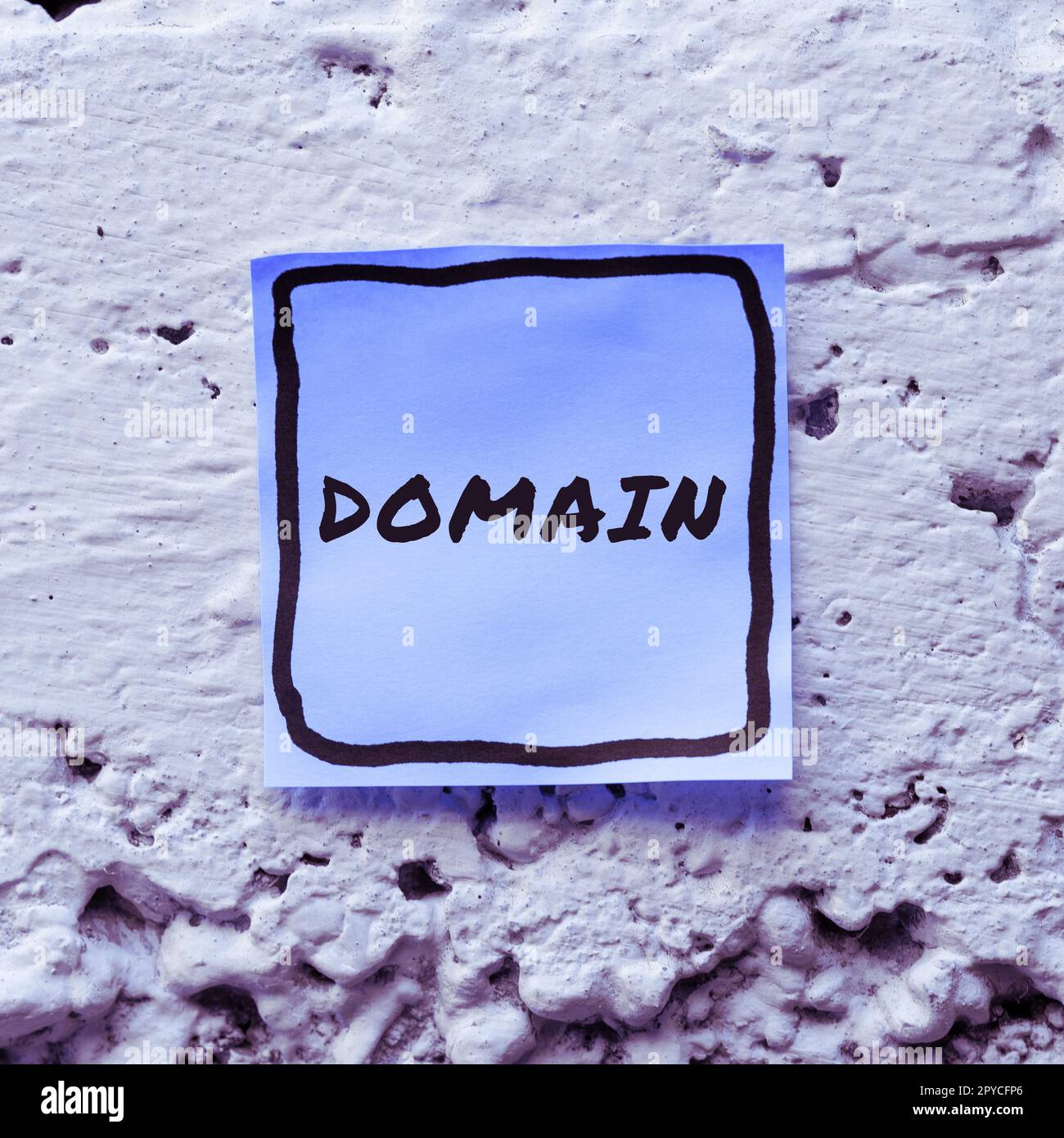 Conceptual display Domain. Word for distinct subset of Internet with addresses sharing common suffix Stock Photo