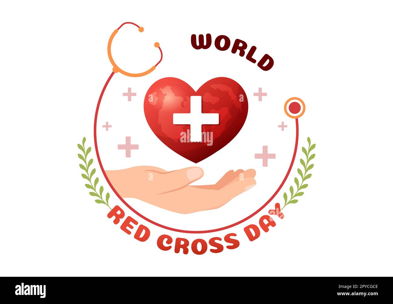 World Red Cross Day on May 8 Illustration to Medical Health and ...