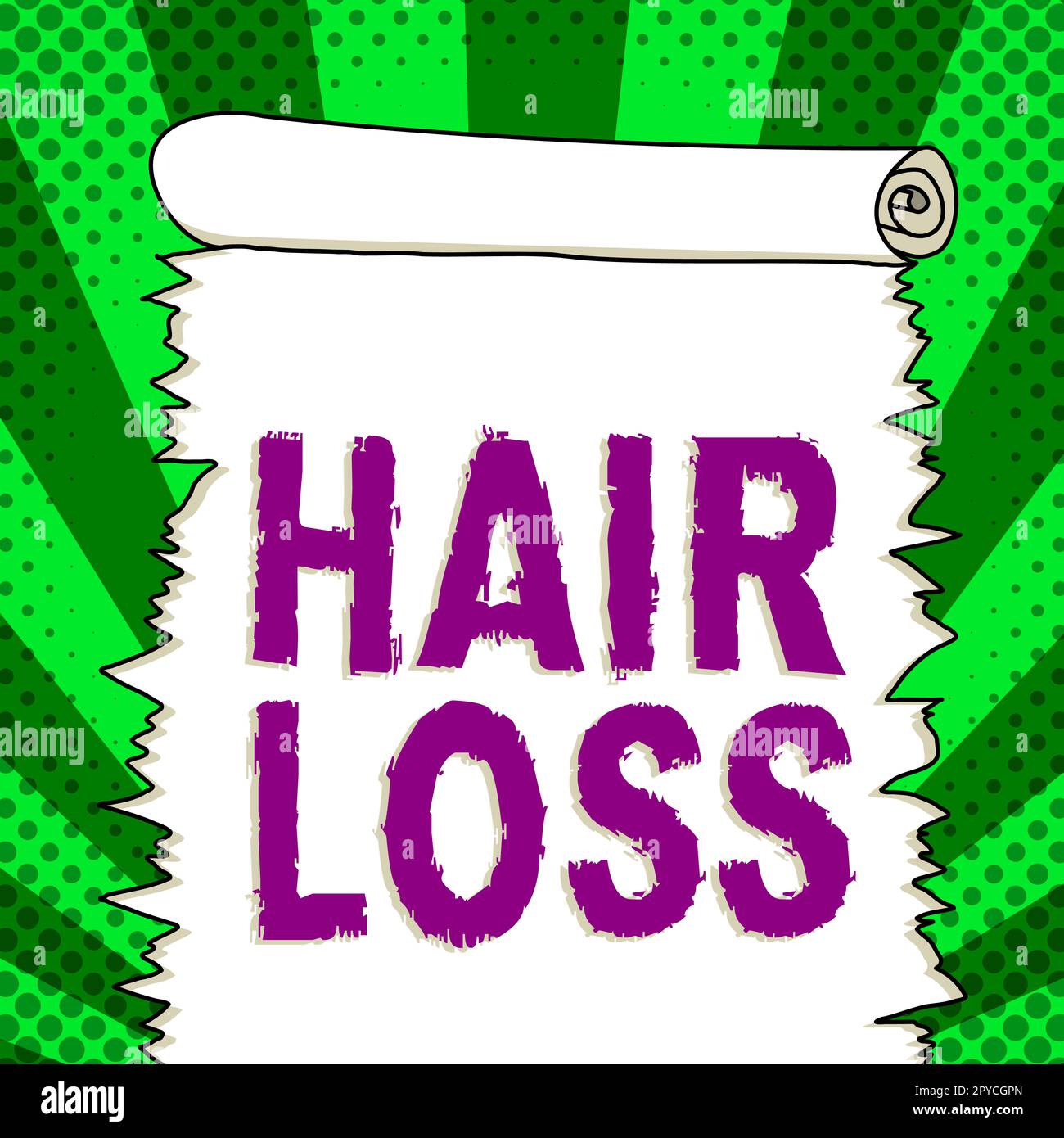 Conceptual display Hair Loss. Business overview Loss of human hair from