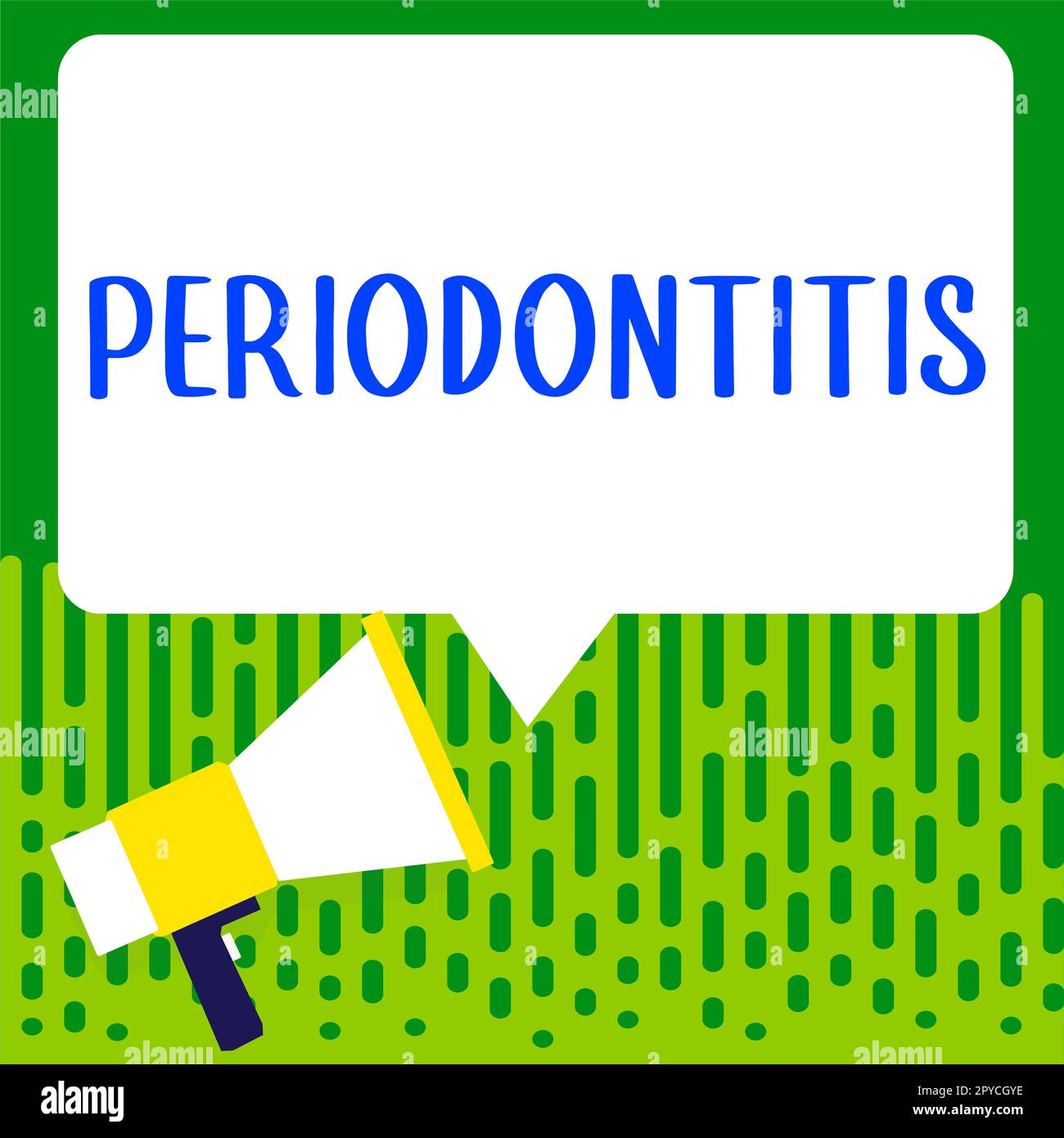 Conceptual display Periodontitis. Word Written on Swelling of the tissue around the teeth Shrinkage of the gums Stock Photo