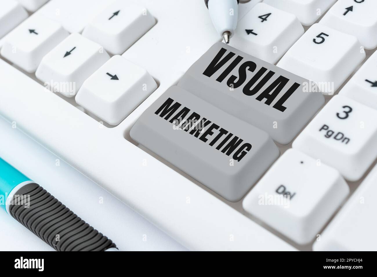 Sign displaying Visual Marketing. Conceptual photo connecting marketing ...