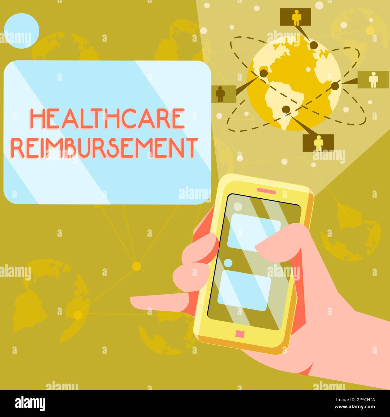 Handwriting text Healthcare Reimbursement. Business approach paid by insurers through a payment program Stock Photo