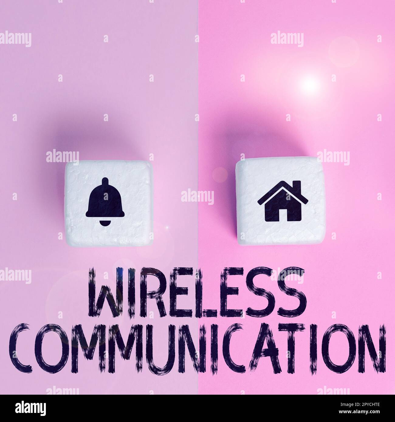 Hand writing sign Wireless Communication. Concept methods of