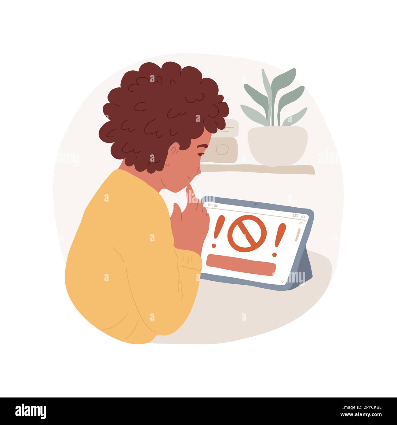  content filtering isolated cartoon vector illustration. Parental