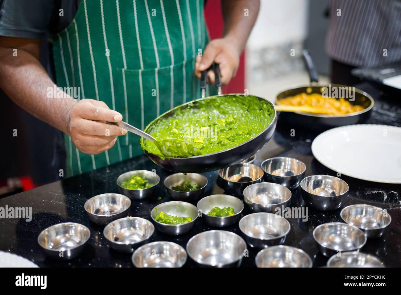 Traditional way of serving indian food. Picture of traditional India
