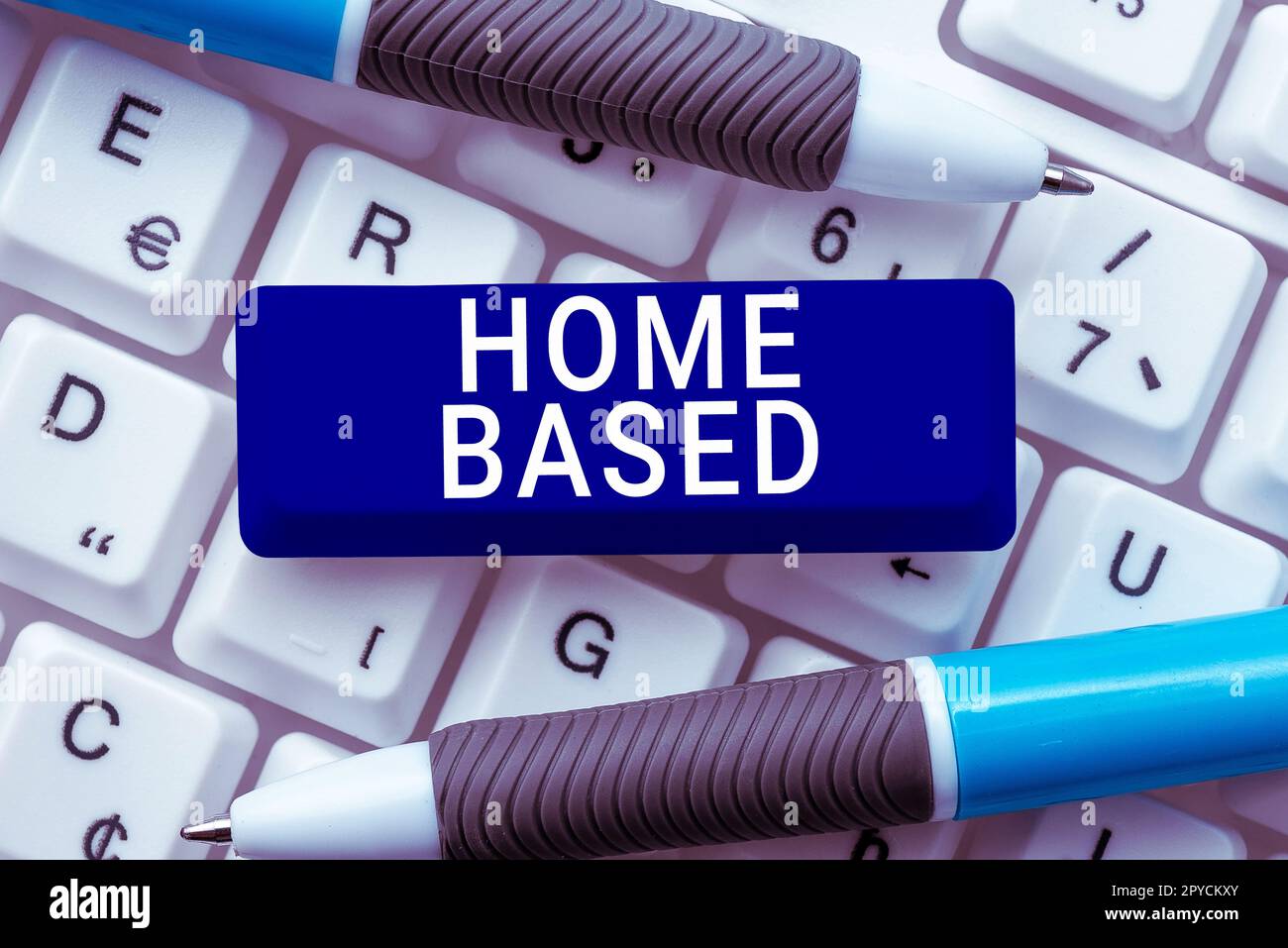 Text showing inspiration Home Based. Business idea banking transactions are performed directly by telephone Stock Photo