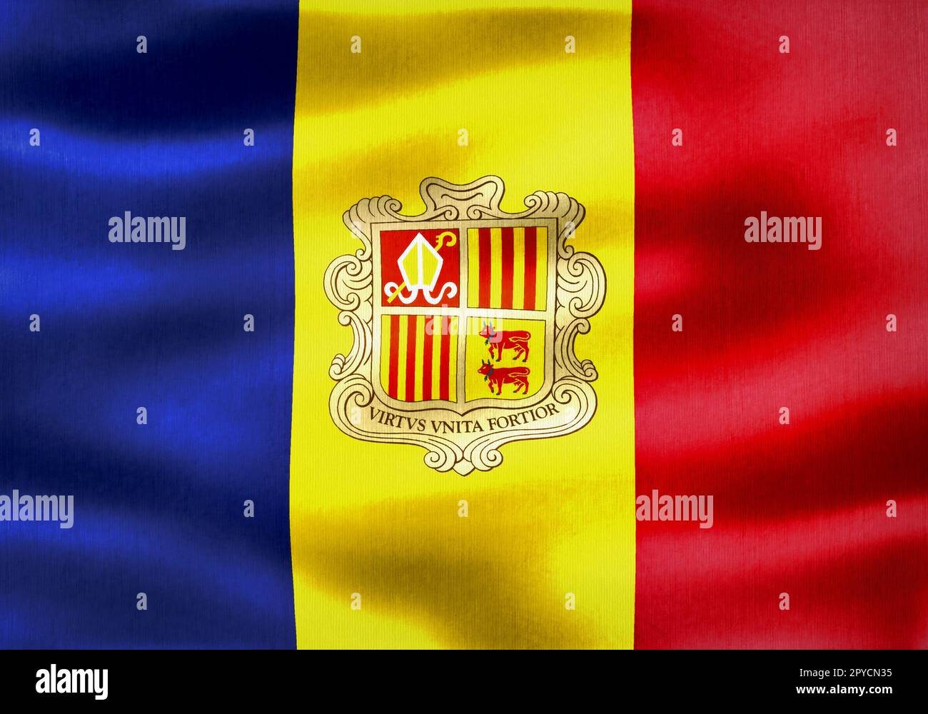 andorra-flag-realistic-waving-fabric-flag-stock-photo-alamy