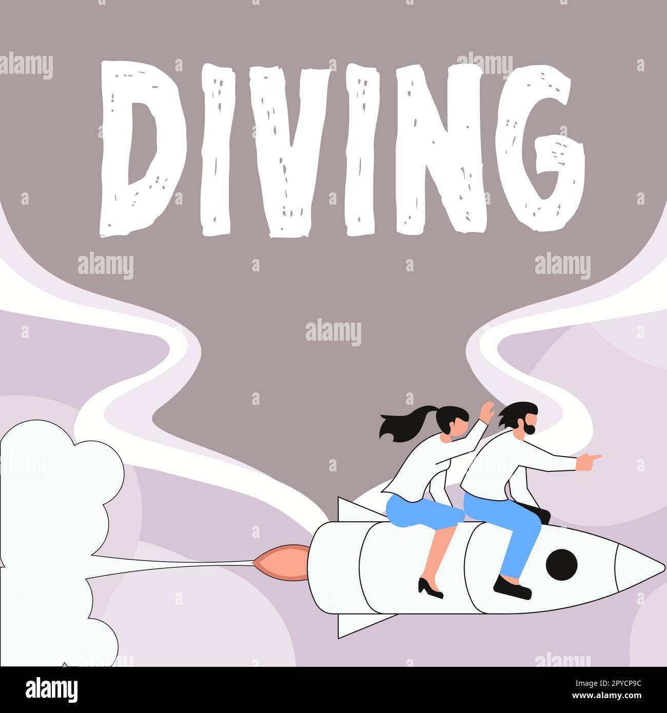Writing displaying text Diving. Conceptual photo sport or activity of ...