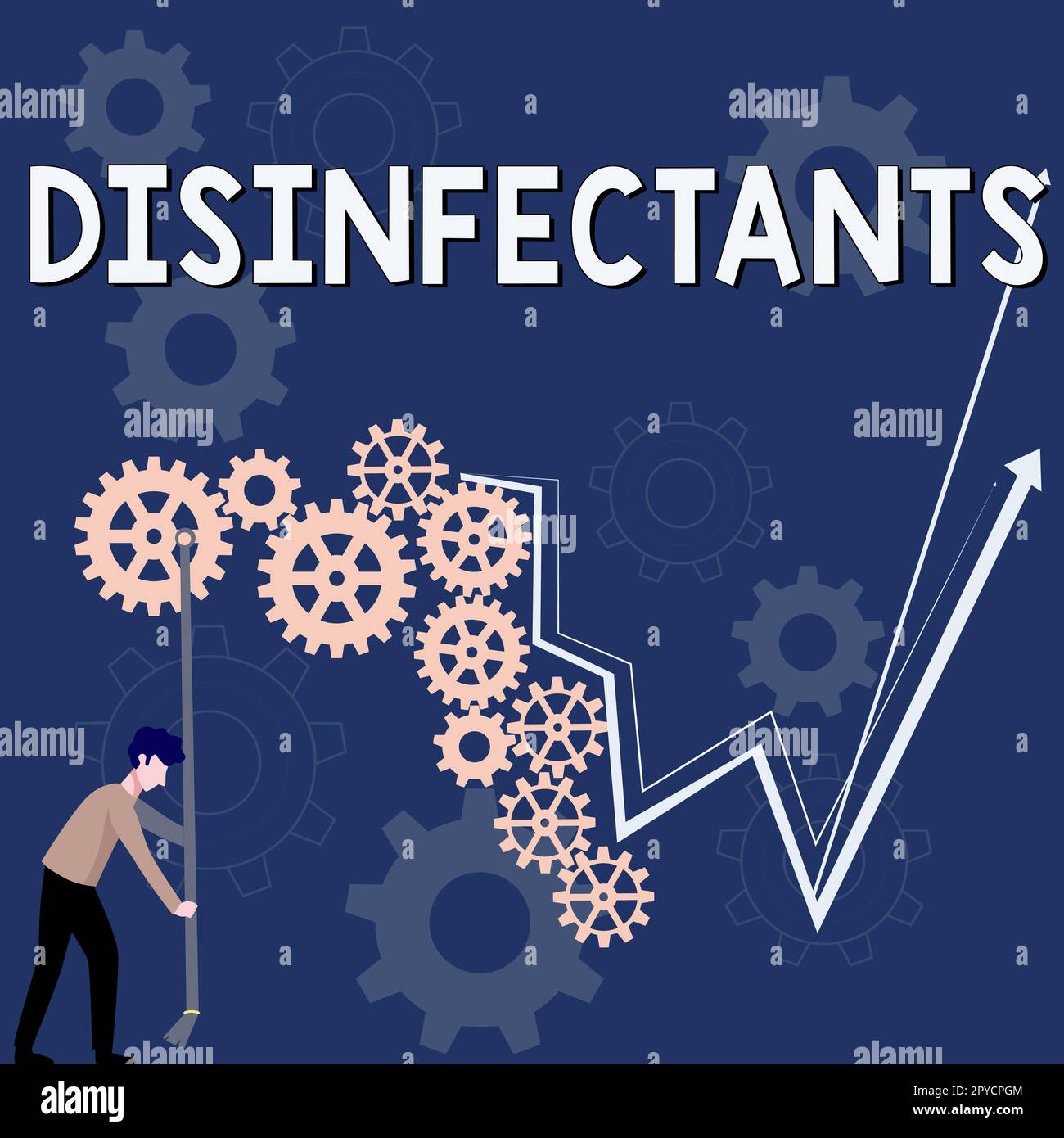 Sign displaying Disinfectants, Concept meaning chemical that destroy