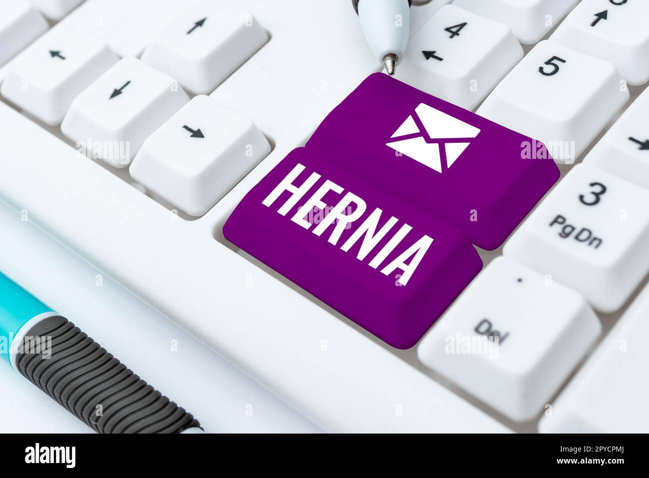 Conceptual caption hernia business overview abnormal exit of tissue or