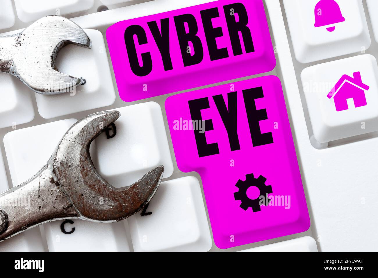 Text showing inspiration Cyber Eye. Word Written on tool engages in ...