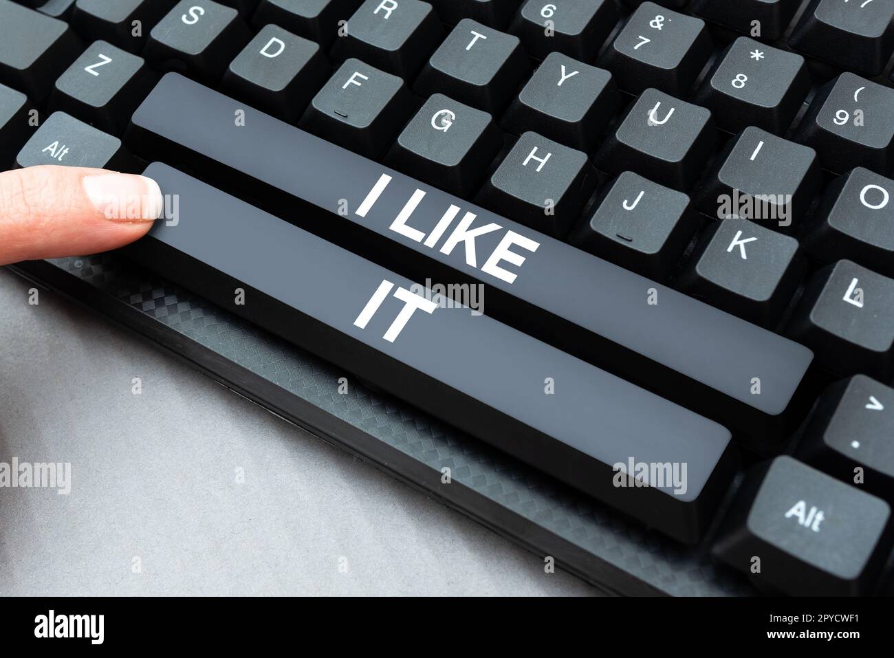 Sign displaying I Like It. Business overview To be pleased with