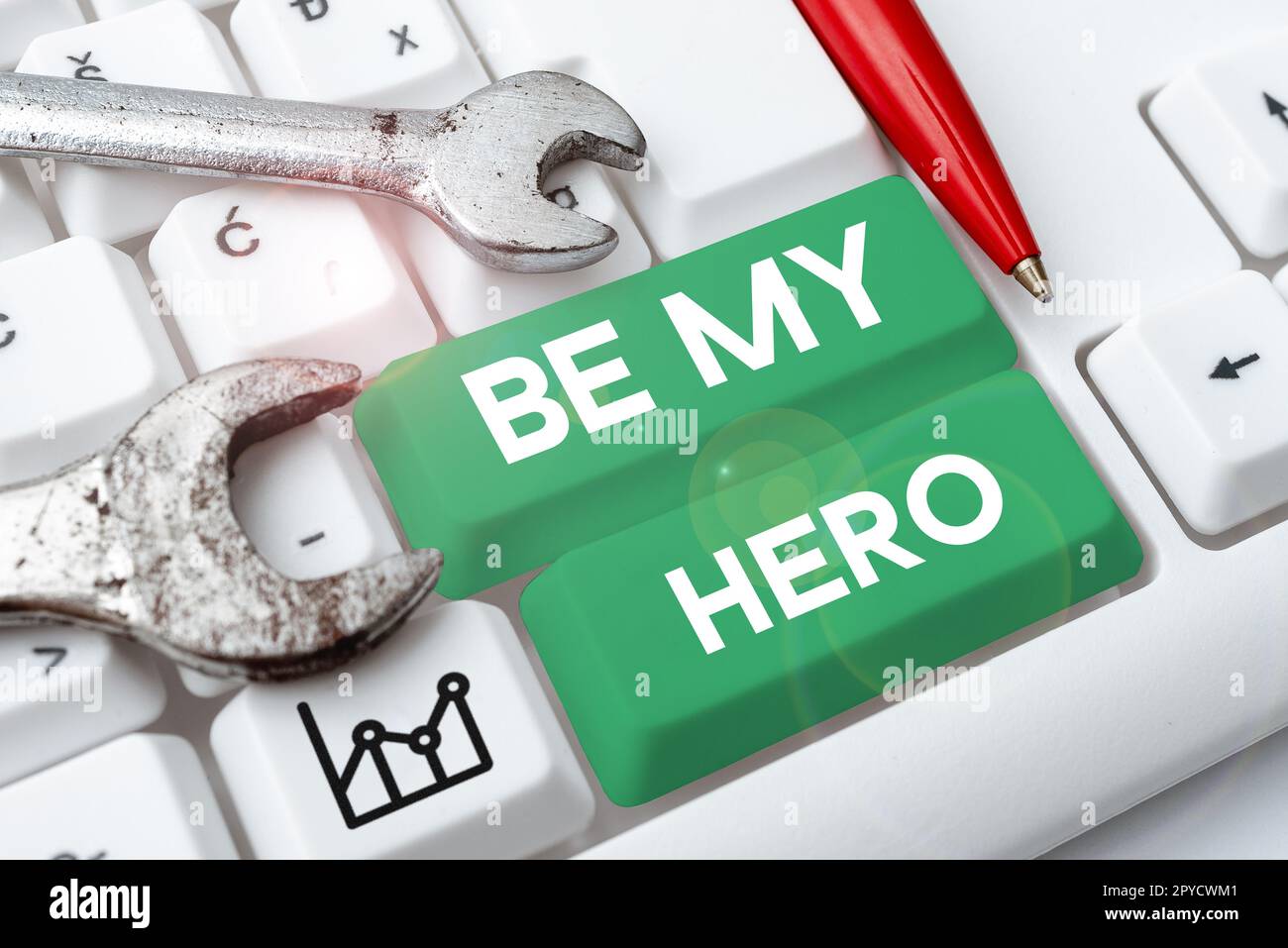 Sign displaying Be My Hero. Business idea Request by someone to get some efforts of heroic actions for him Stock Photo