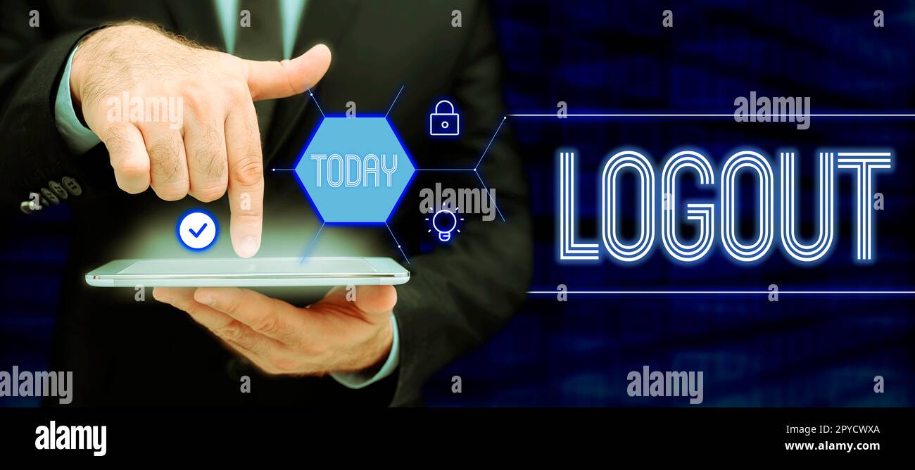 Logout hi-res stock photography and images - Alamy
