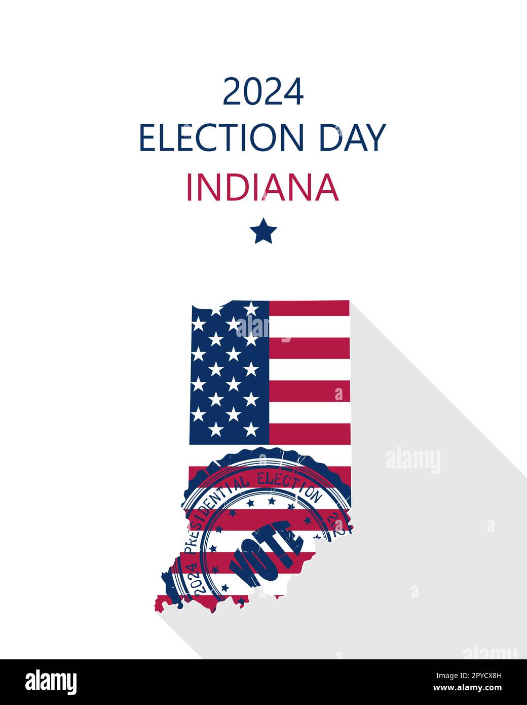 2024 United States of America Presidential Election Indiana vector