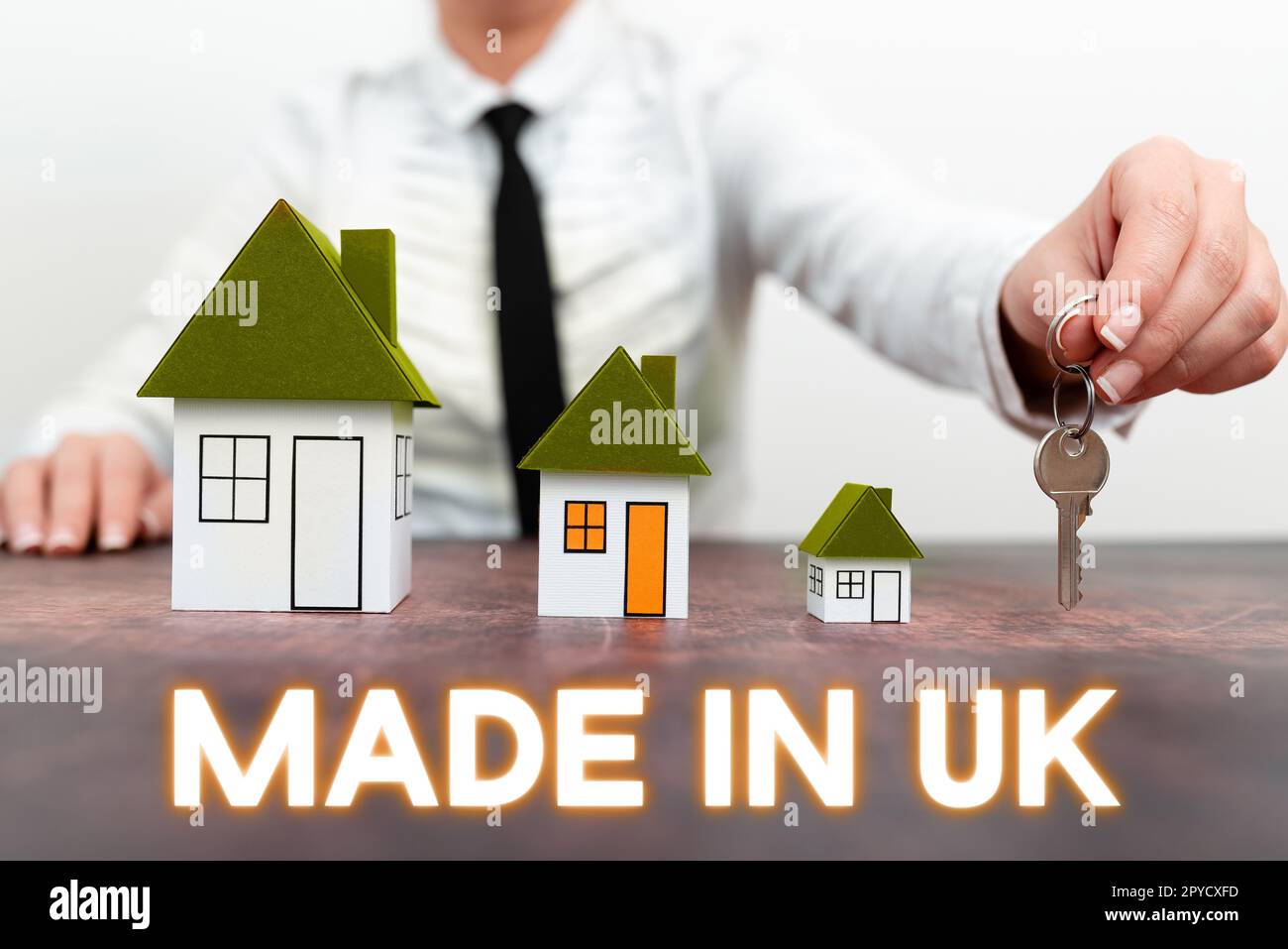 Conceptual caption Made In Uk. Business concept Something manufactured