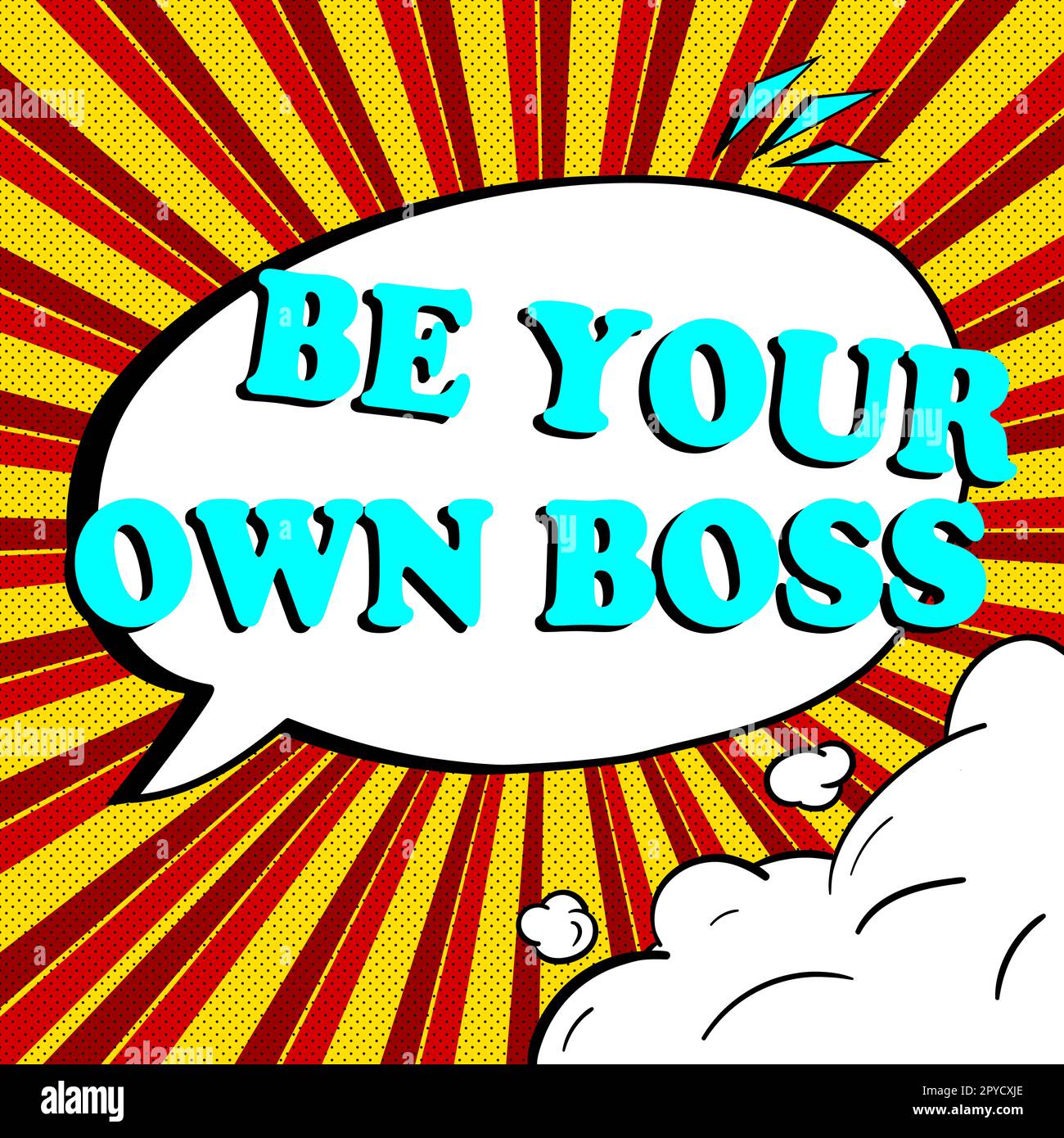 Text showing inspiration Be Your Own Boss. Word for Entrepreneurship Start business Independence Self-employed Stock Photo