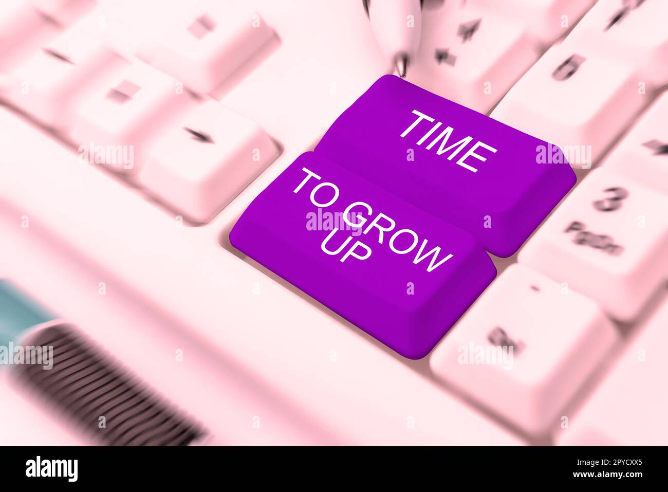 Conceptual display Time To Grow Up. Internet Concept knowing that you are mature person have responsibility Stock Photo