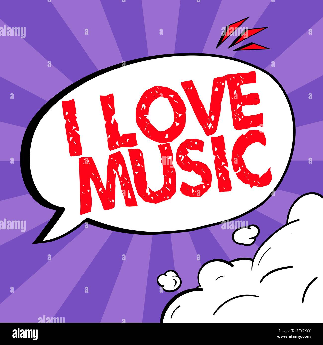 Hand writing sign I Love Music, Business approach Having affection for