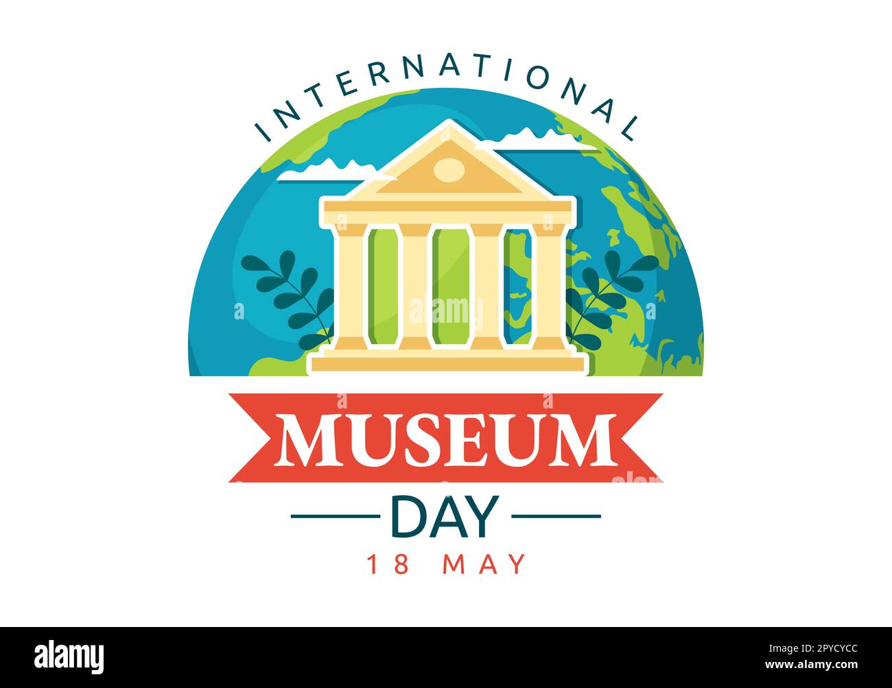 International Museum Day on May 18 Illustration with Building Gallery