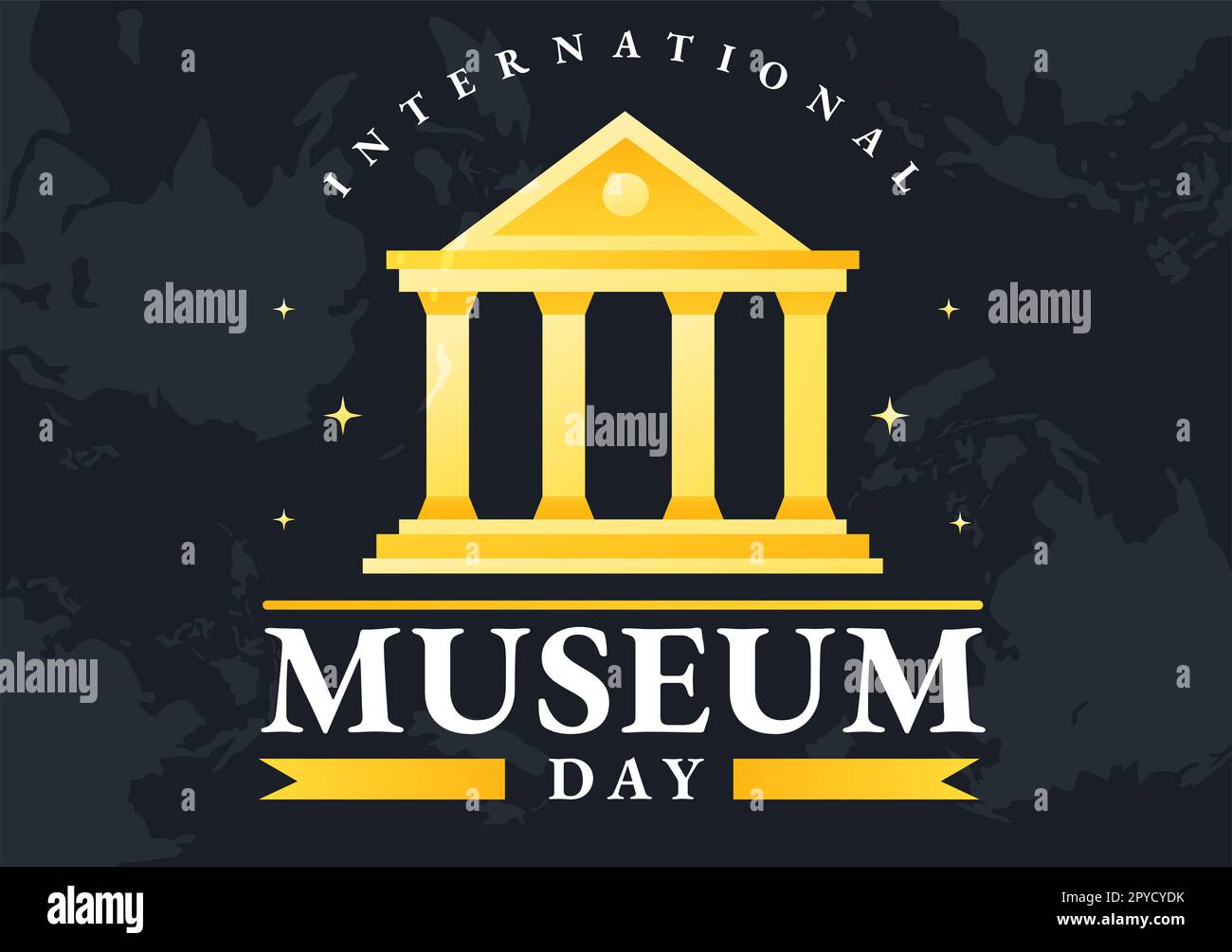 International Museum Day on May 18 Illustration with Building Gallery or Artworks in Flat Cartoon Hand Drawn for Web Banner or Landing Page Templates Stock Photo