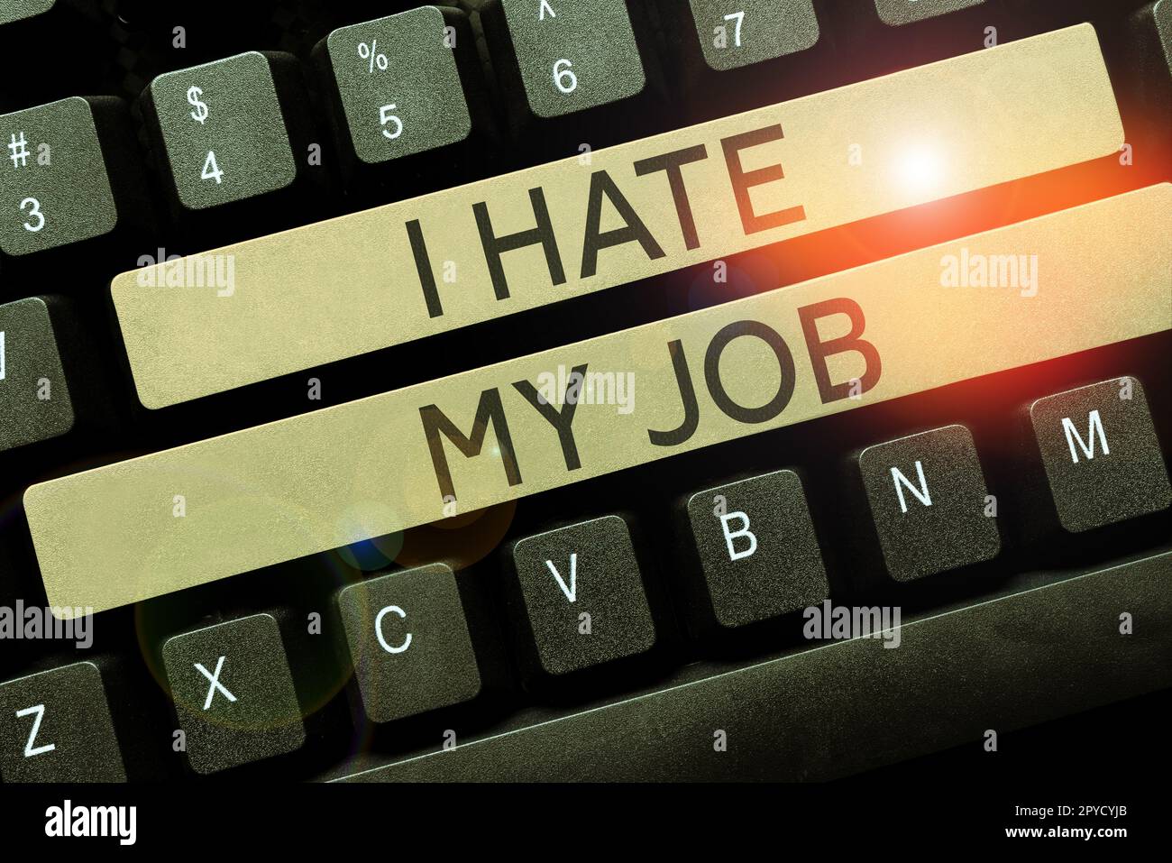 Sign displaying I Hate My Job. Word for don t like the assigned task no motivation to work or do Stock Photo