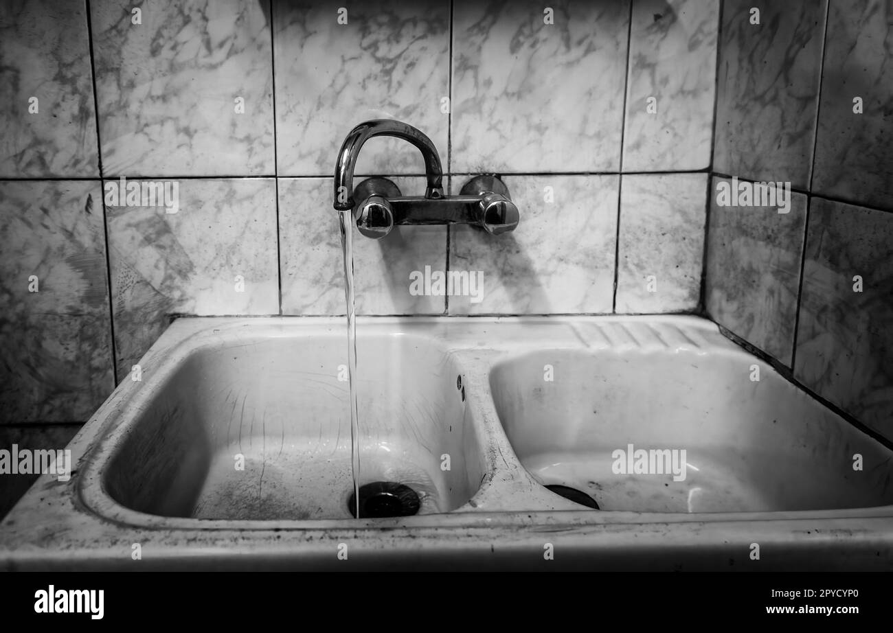 Old abandoned sink Stock Photo