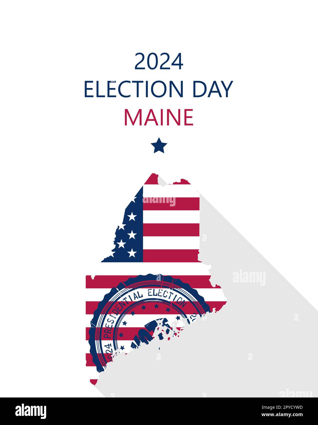 2024 United States of America Presidential Election Maine vector ...