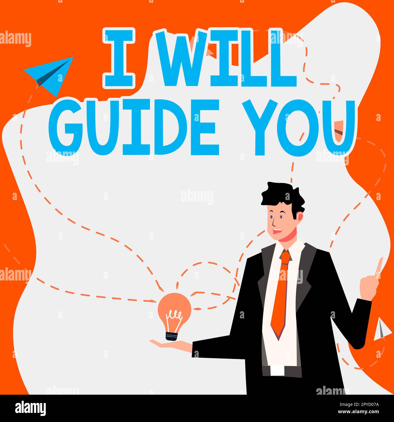 To Guide Some One Sign displaying I Will Guide You. Word Written on Help showing a route ...